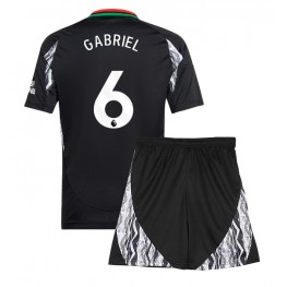 Arsenal Gabriel Magalhaes #6 Uit tenue Kids 2024-25 Korte Mouw (+ Korte broeken)